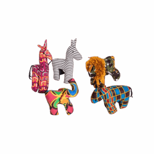 Animaletti in stoffa kitenge